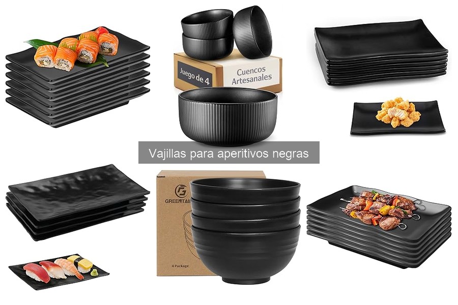 Dónde comprar vajillas para aperitivos negras: Mejores opciones