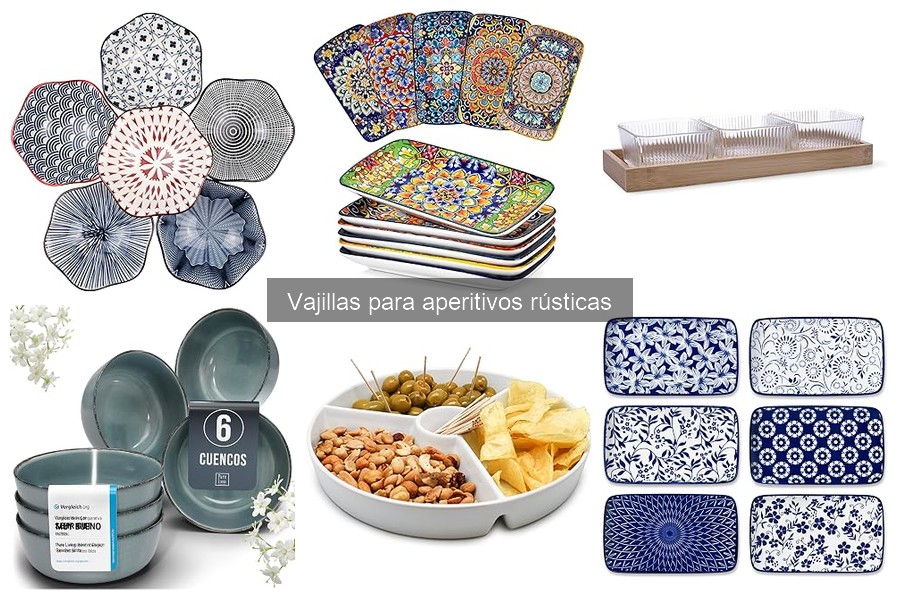 ¿Dónde comprar vajillas rústicas económicas para aperitivos?