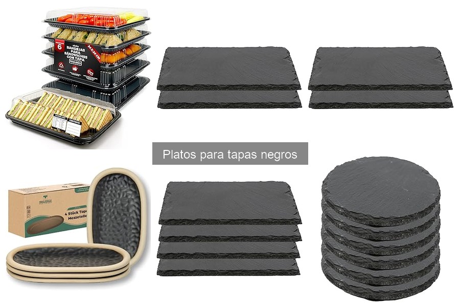 Estilos creativos para presentar tapas en platos negros