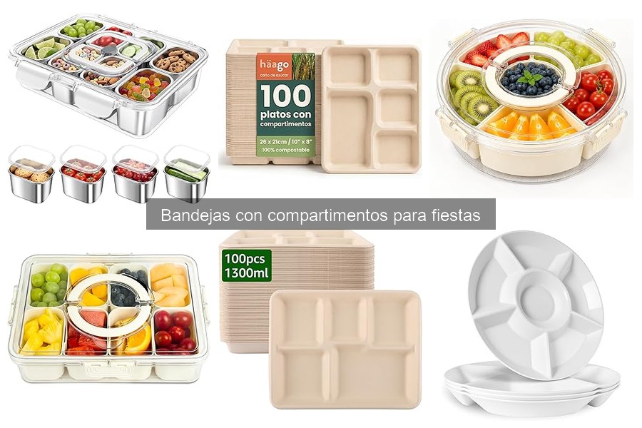Guía de compra de bandejas con compartimentos para fiestas