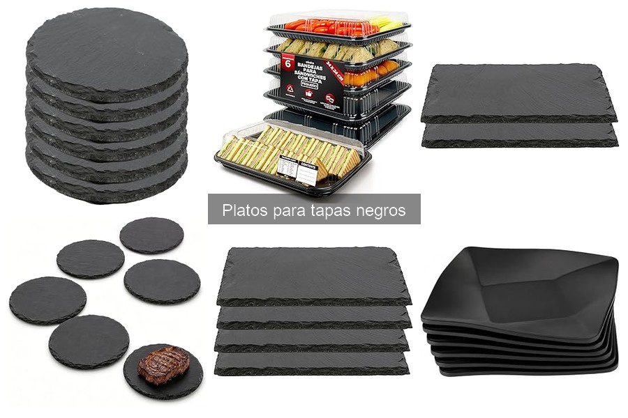 Ideas creativas de recetas para platos de tapas negros