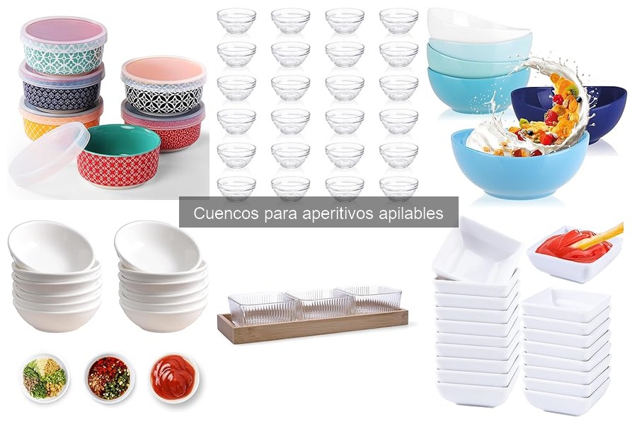 Ideas creativas para cuencos apilables en aperitivos