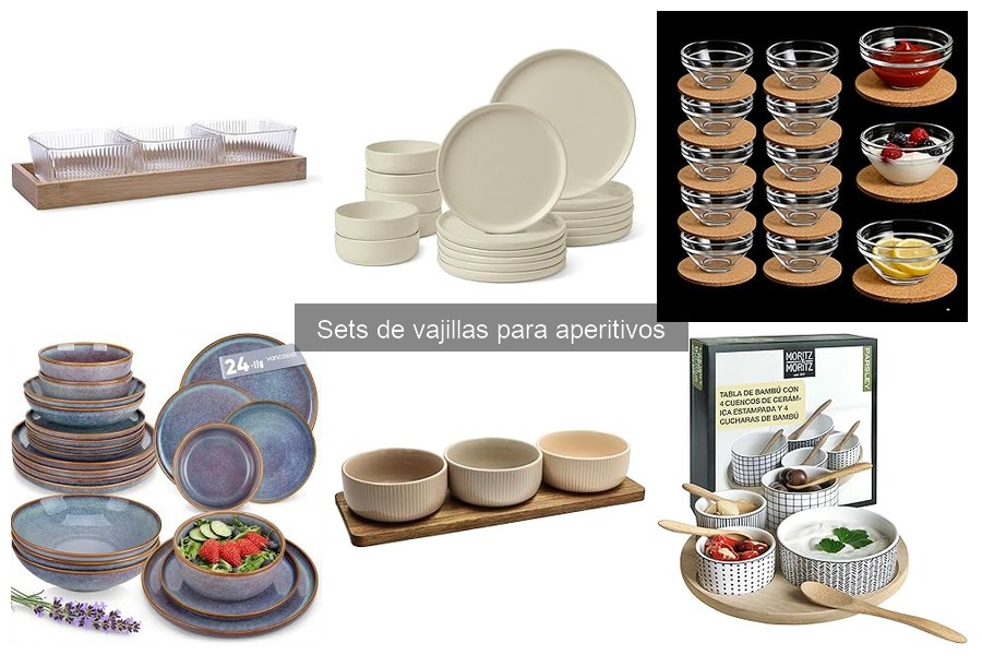 Ideas creativas para presentar aperitivos con vajillas