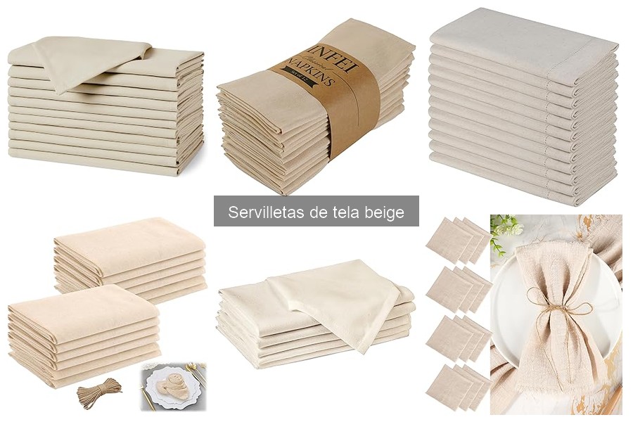 Ideas creativas para presentar servilletas de tela beige en fiestas