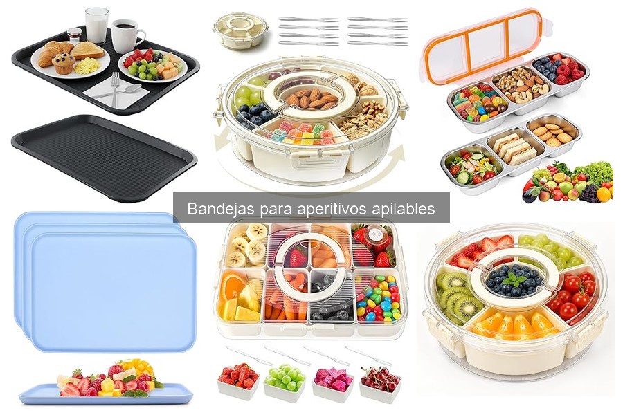 Ideas creativas para servir aperitivos en bandejas apilables