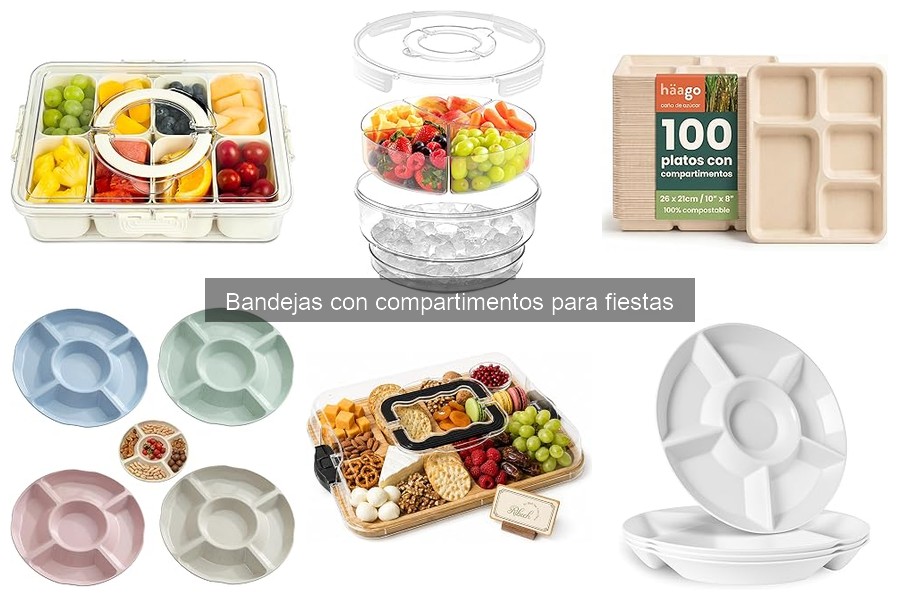 Ideas creativas para usar bandejas con compartimentos en fiestas