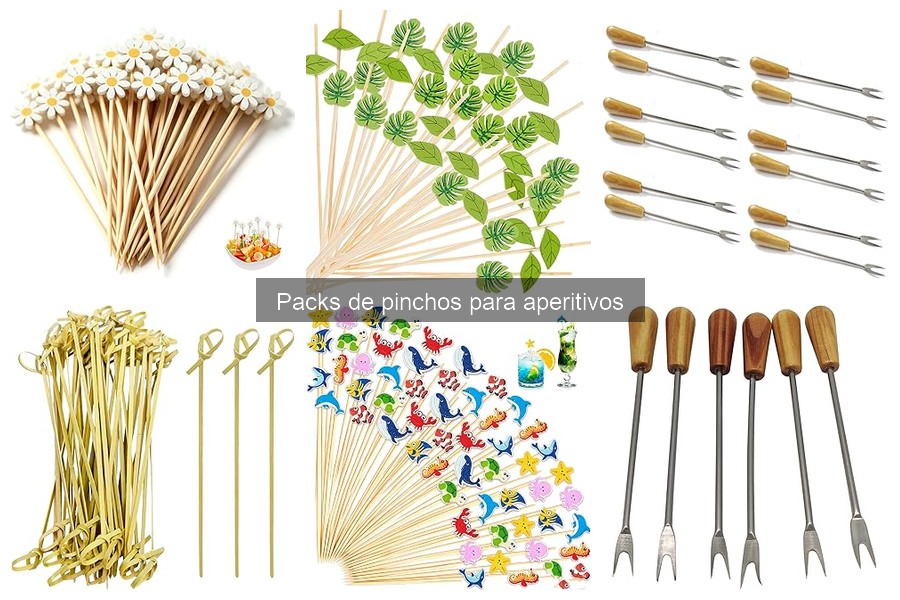 Ingredientes de los packs de pinchos para aperitivos