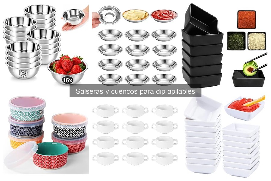 Las Mejores Salseras y Cuencos Apilables para Tus Aperitivos