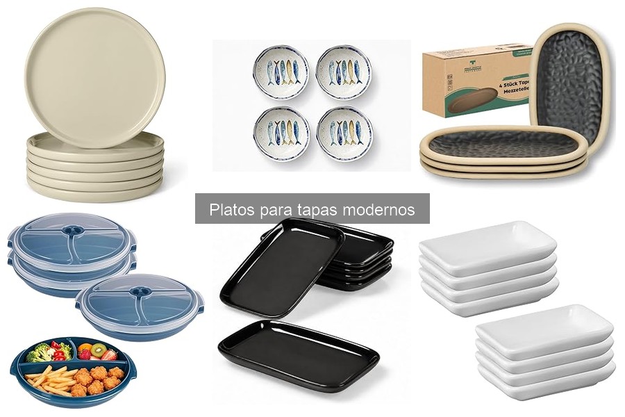 Los mejores platos para tapas modernas en Amazon