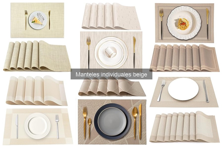 Manteles individuales beige para niños: características clave