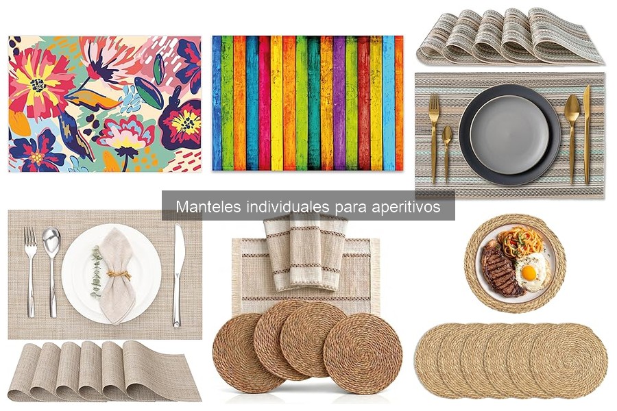 Manteles individuales para aperitivos: características y usos