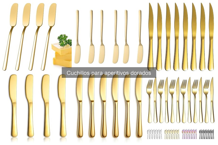 ** Materiales de cuchillos dorados para aperitivos: ventajas y desventajas
