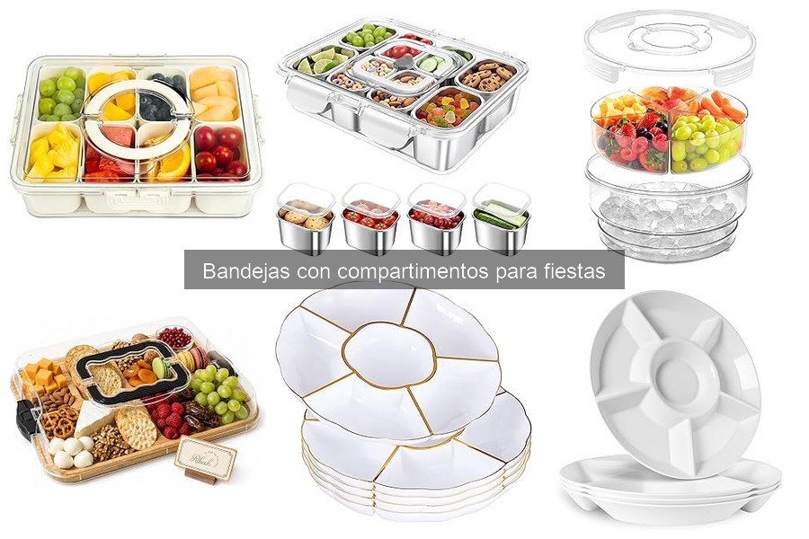 Mejores bandejas con compartimentos para fiestas según presupuesto