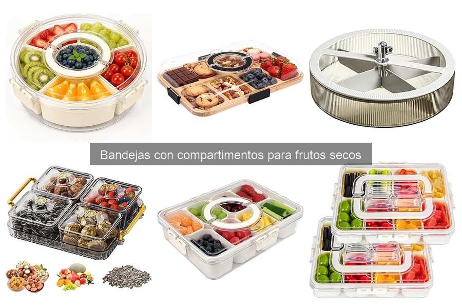 Mejores bandejas con compartimentos para frutos secos