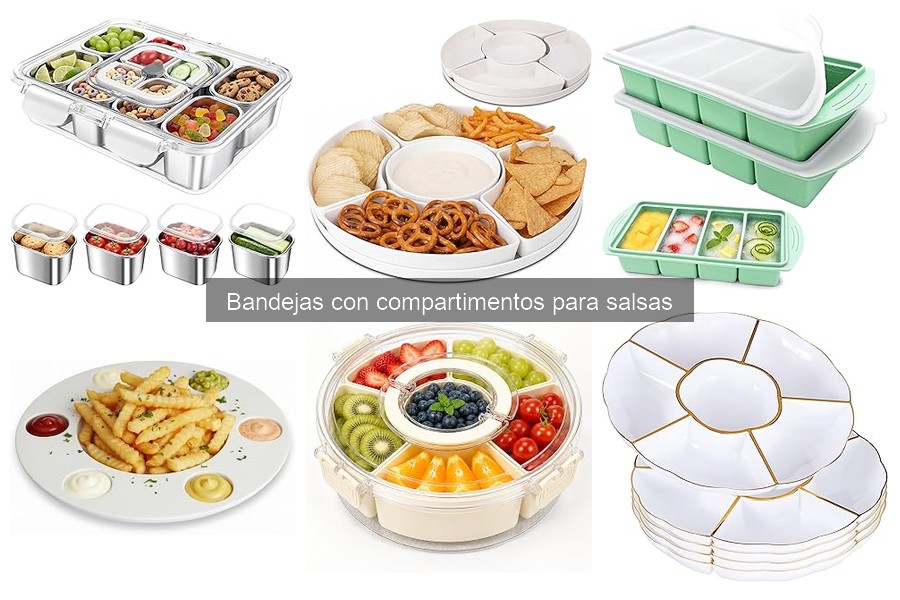 Mejores bandejas con compartimentos para salsas según usuarios