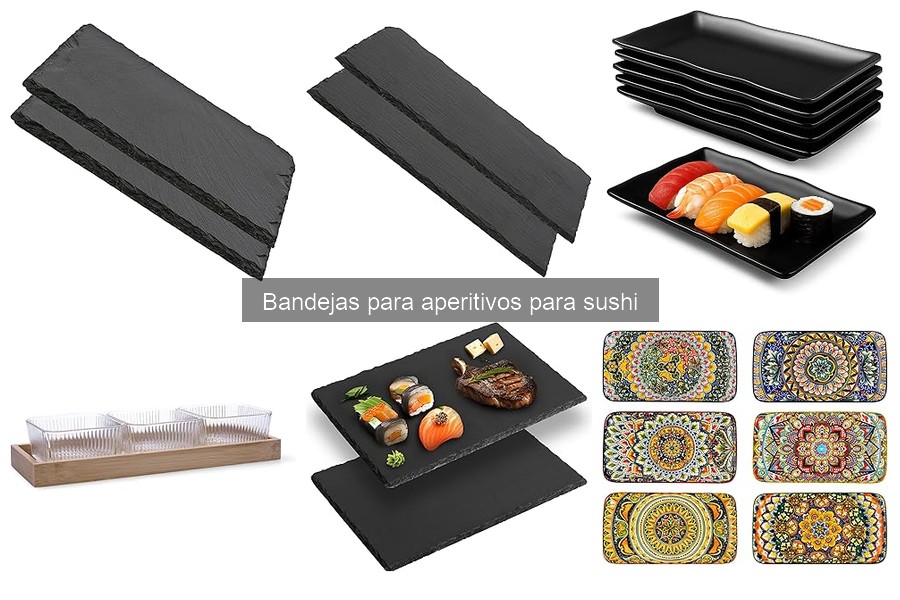 Mejores bandejas para aperitivos de sushi para fiestas