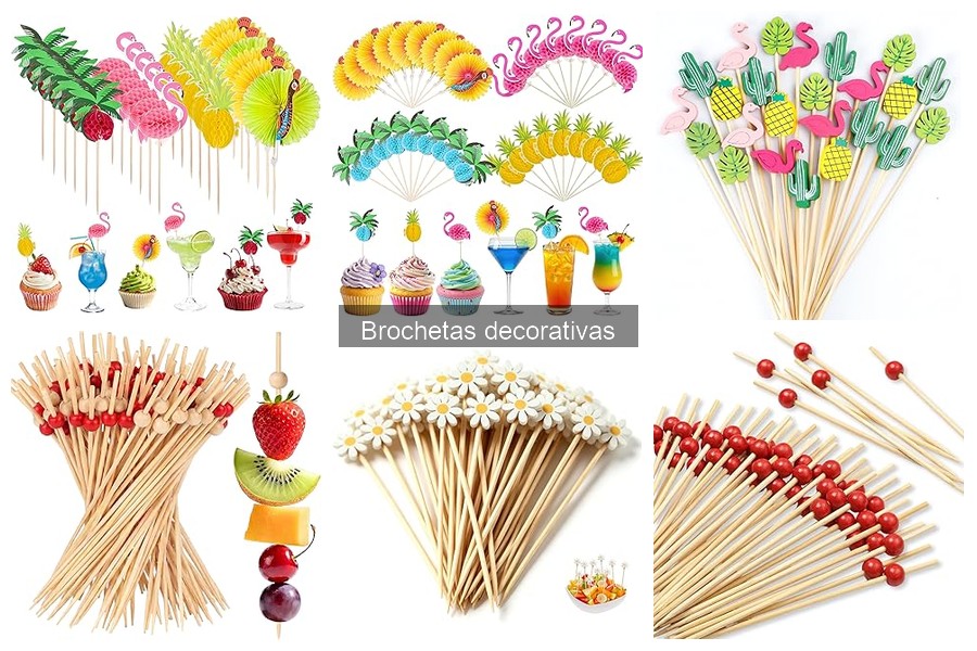 Mejores brochetas decorativas para fiestas y eventos