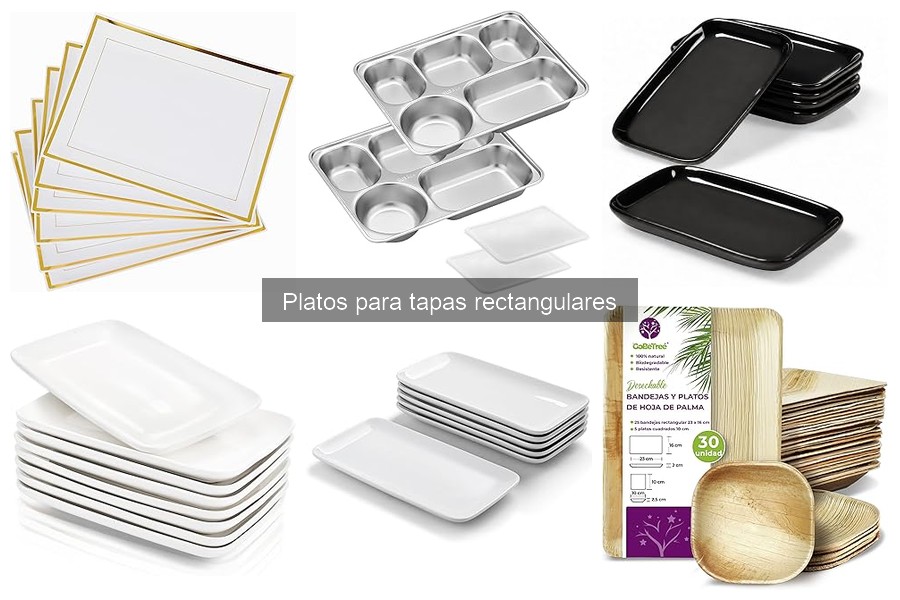 Mejores estilos de platos rectangulares para tapas