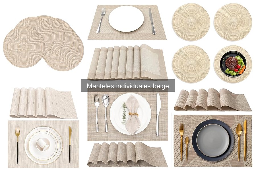Mejores manteles individuales beige para cenas formales