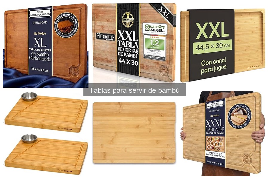 Mejores marcas de tablas de servir de bambú para aperitivos