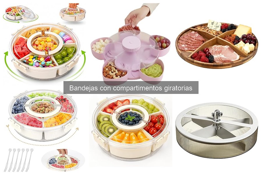 Mejores materiales para bandejas giratorias con compartimentos