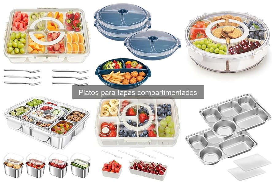 Mejores platos compartimentados para tapas en fiestas