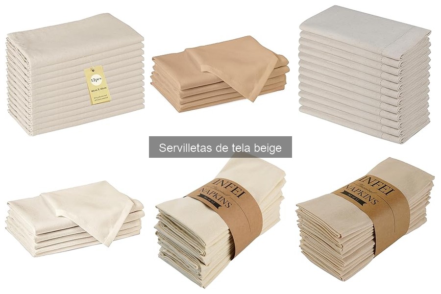 Mejores servilletas de tela beige para eventos: comparativa