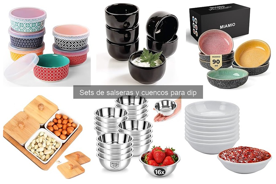 Mejores sets de salseras y cuencos para dip en fiestas