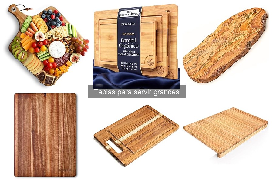 Mejores tablas para servir grandes en eventos: reseñas y precios