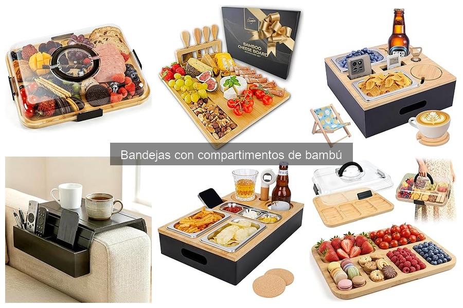 Mejores tiendas para comprar bandejas con compartimentos de bambú