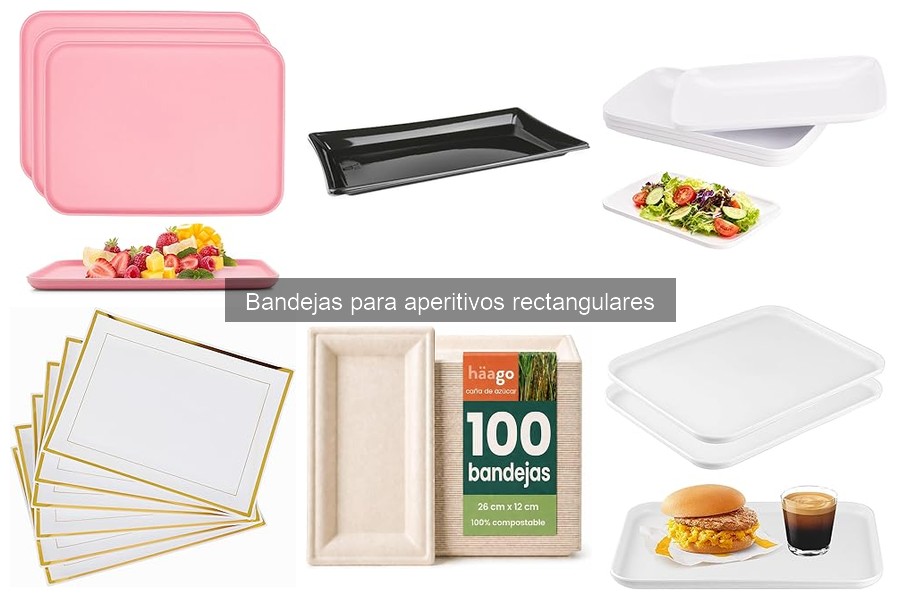 Ofertas en bandejas rectangulares para aperitivos