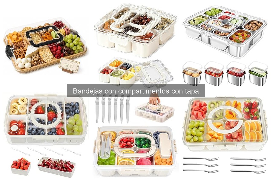 Ofertas y precios de bandejas con compartimentos con tapa