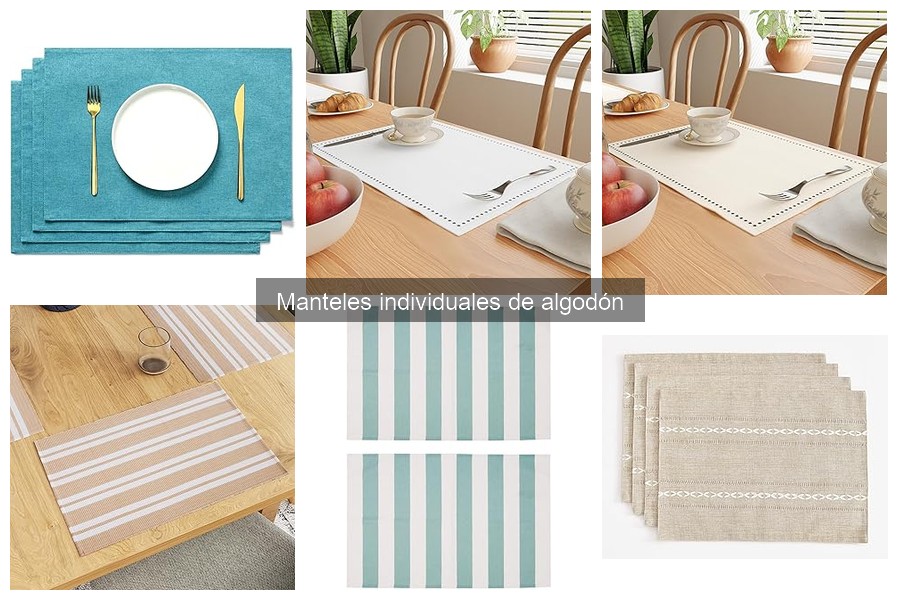 Opiniones sobre manteles individuales de algodón populares