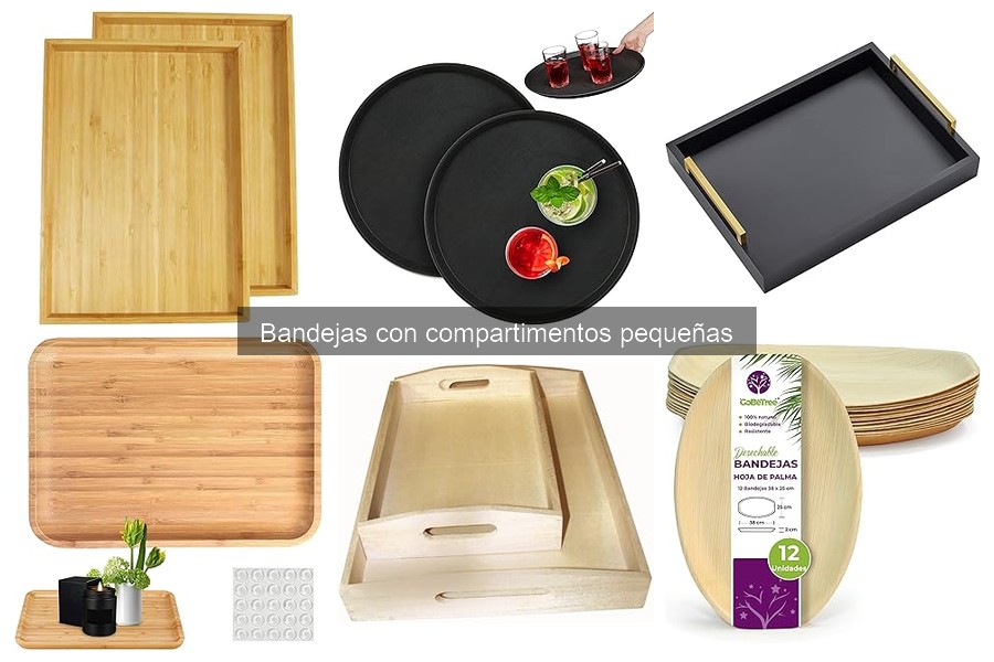 Organiza alimentos en bandejas con compartimentos pequeñas