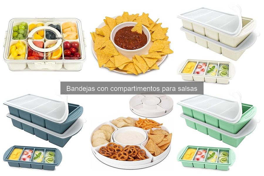 Precios de bandejas con compartimentos para salsas y dónde comprarlas