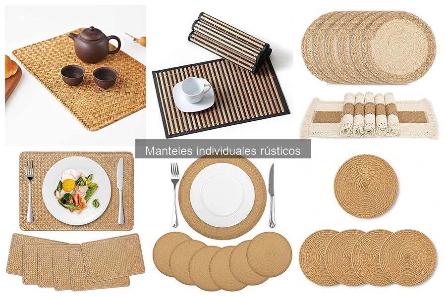 Precios de manteles individuales rústicos y dónde comprarlos