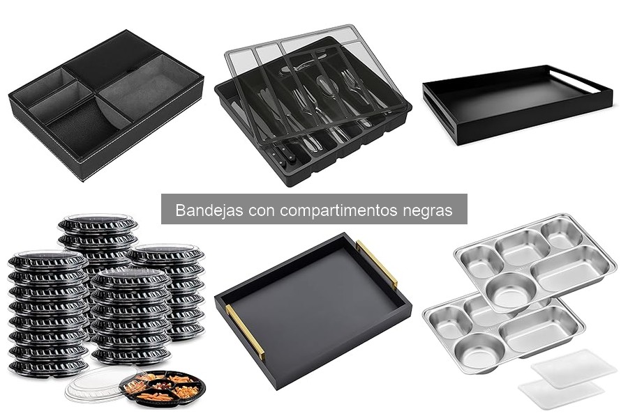 ** Problemas comunes al usar bandejas con compartimentos negras