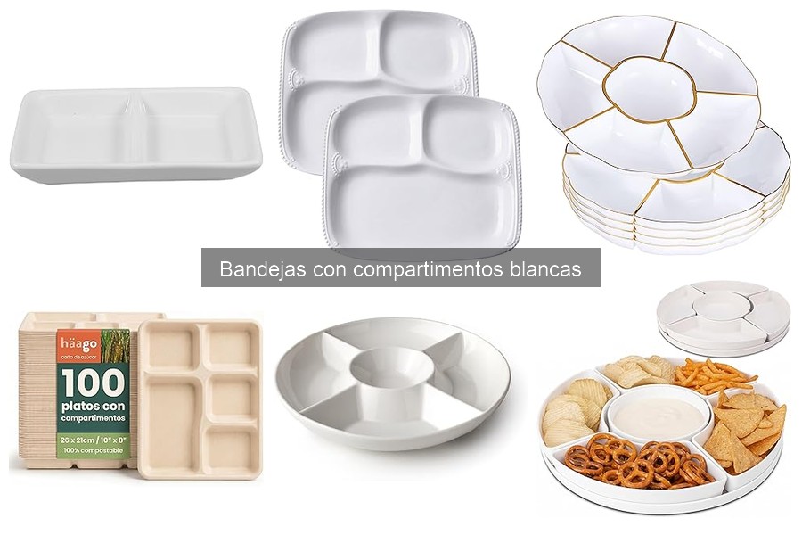 ¿Qué son las bandejas con compartimentos blancas?
