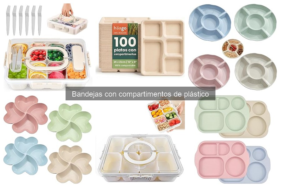 ¿Qué son las bandejas con compartimentos de plástico?