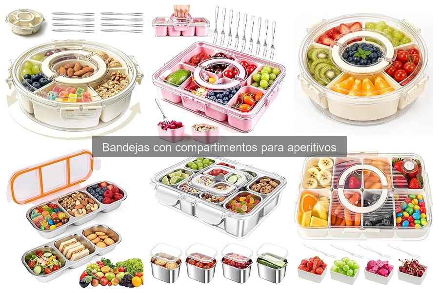 ¿Qué son las bandejas con compartimentos para aperitivos?