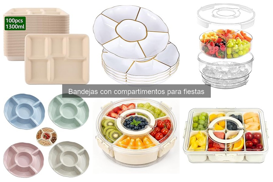¿Qué son las bandejas con compartimentos para fiestas?