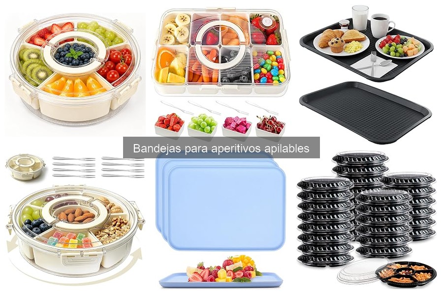 ¿Qué son las bandejas para aperitivos apilables?
