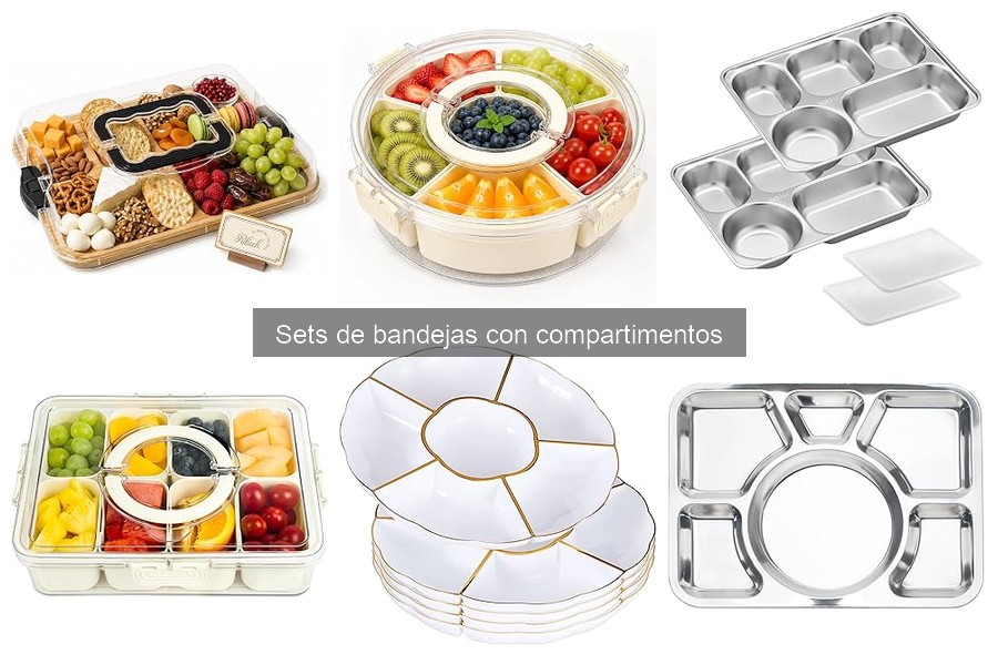 ¿Qué son los sets de bandejas con compartimentos?