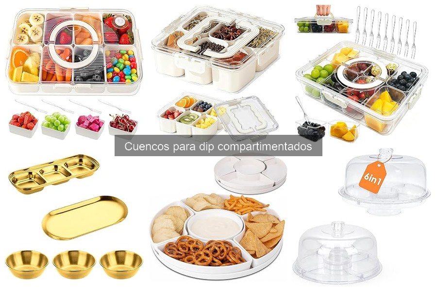 Recetas irresistibles para cuencos de dip compartimentados