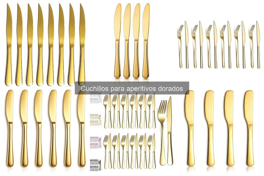 ¿Son seguros los cuchillos dorados para cortar aperitivos?