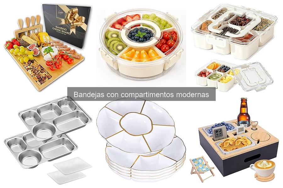 Tipos de Bandejas con Compartimentos Modernas para Aperitivos