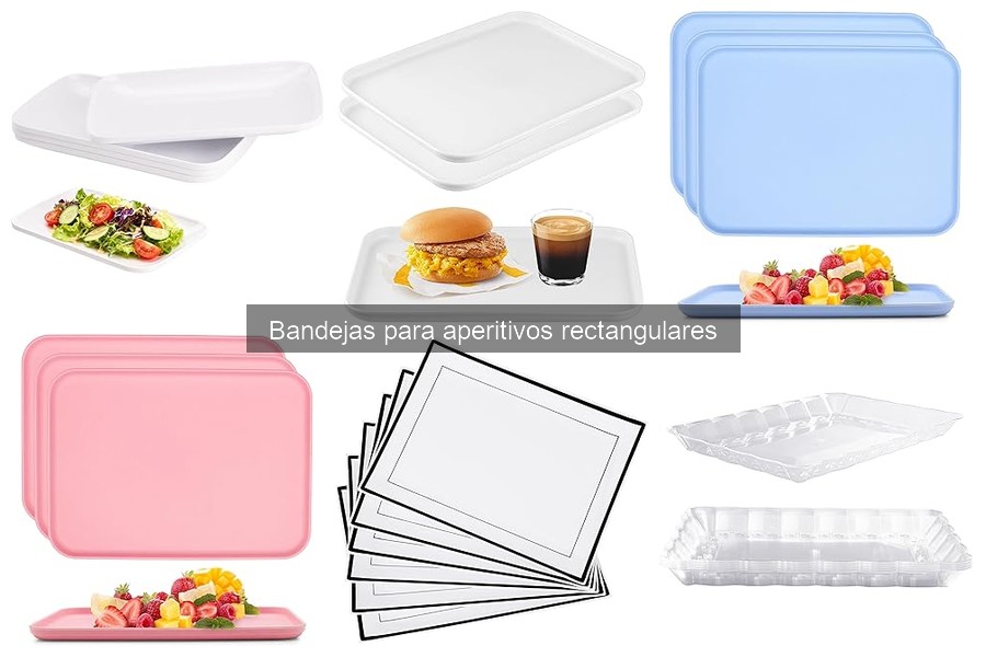 Tipos de bandejas rectangulares para aperitivos y sus usos