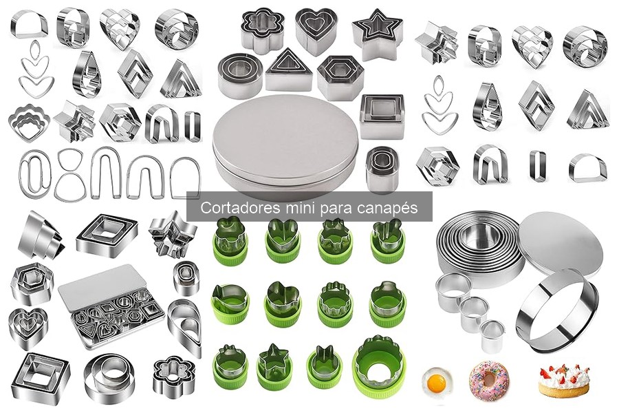 Tipos de cortadores mini para canapés: formas y materiales