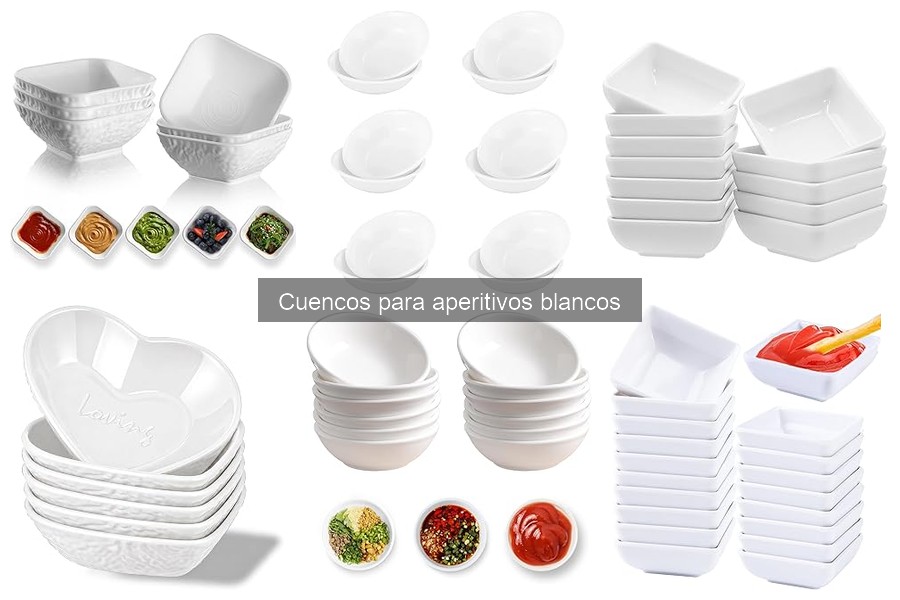 Tipos de cuencos para aperitivos blancos: formas y materiales