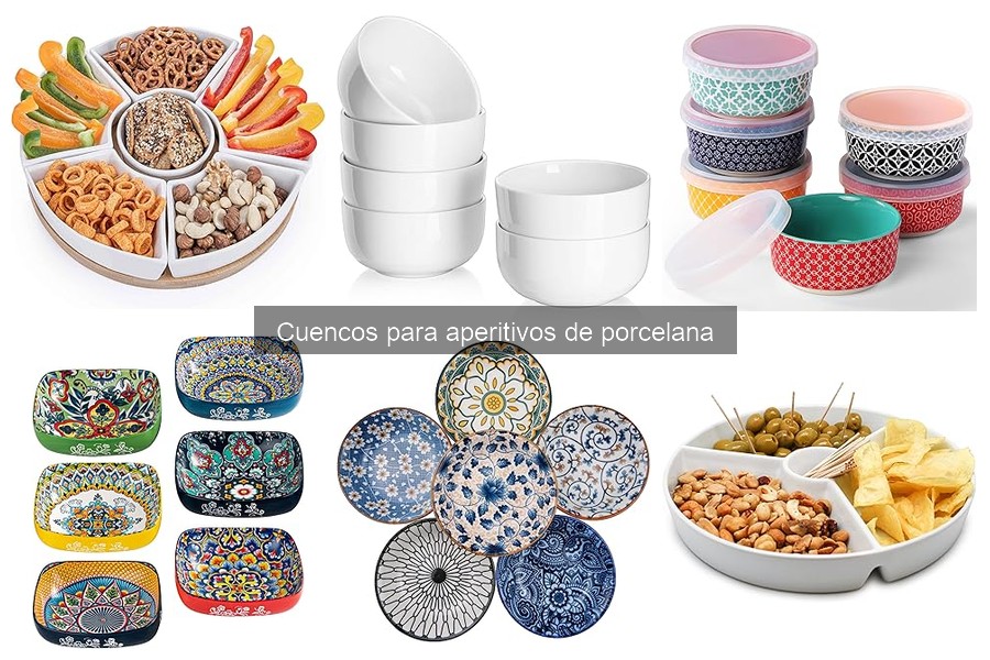 Tipos de cuencos para aperitivos de porcelana